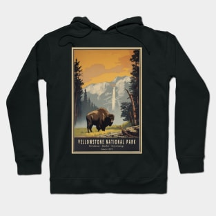 Yellowstone National Park Vintage Poster Hoodie